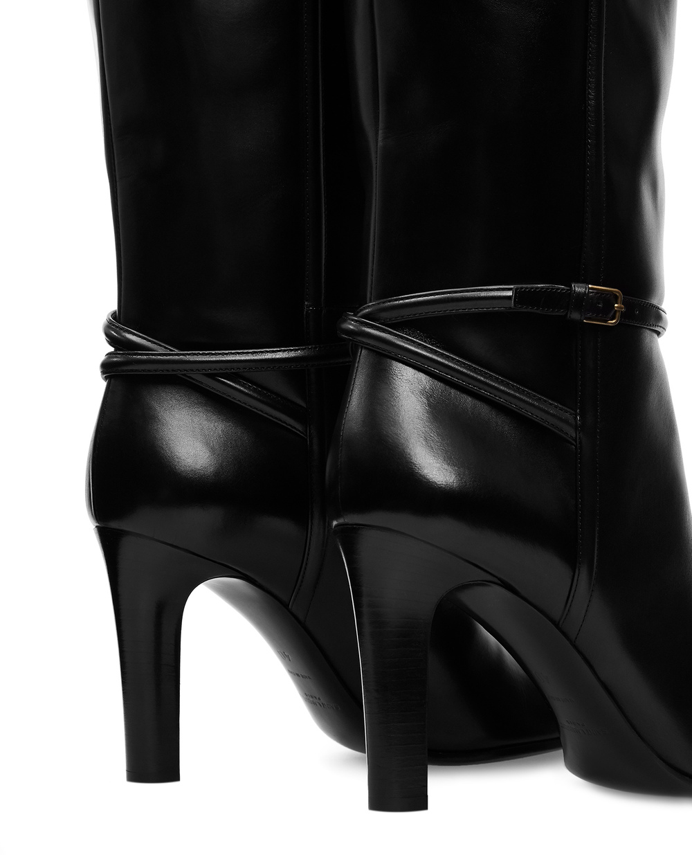 Шкіряні чоботи Saint Laurent 632629-1YU00, чорний колір • Купити в інтернет-магазині Kameron
