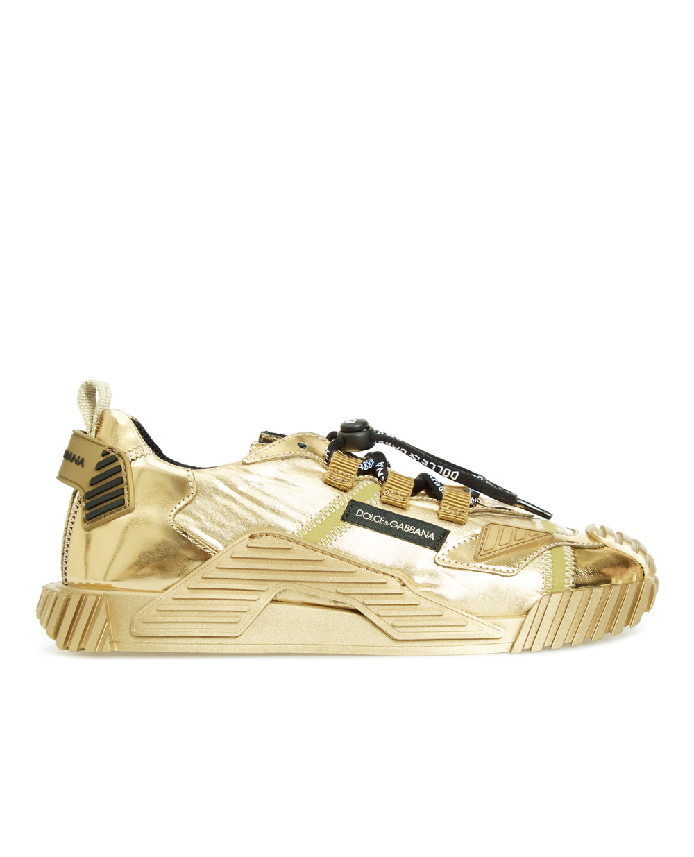 Шкіряні кросівки Dolce&Gabbana D11021-AO228-M, золотий колір • Купити в інтернет-магазині Kameron