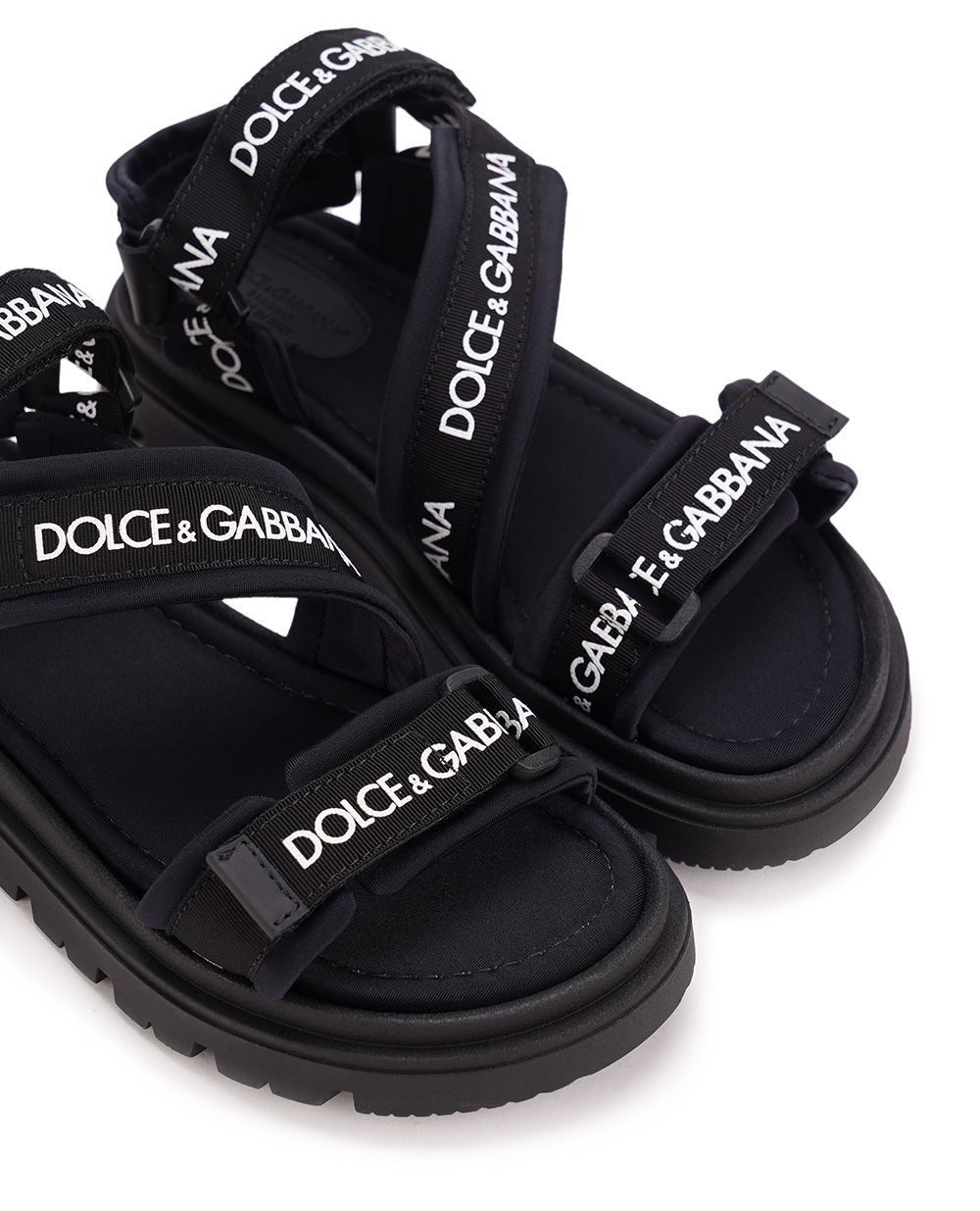 Детские сандалии Dolce&Gabbana Kids DA5205-AB028-M, черный цвет • Купить в интернет-магазине Kameron