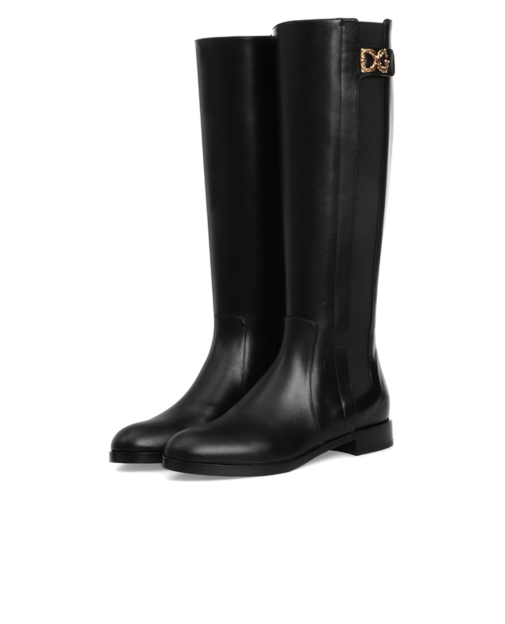 Кожаные сапоги Rodeo Dolce&Gabbana CU0597-A3444, черный цвет • Купить в интернет-магазине Kameron