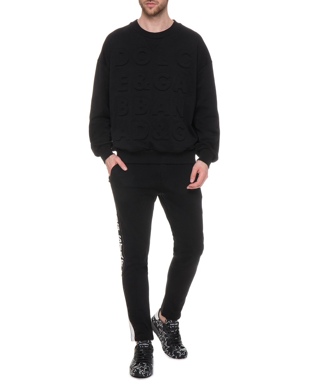 Світшот Millennials Star Dolce&Gabbana G9QI2T-G7TOO, чорний колір • Купити в інтернет-магазині Kameron