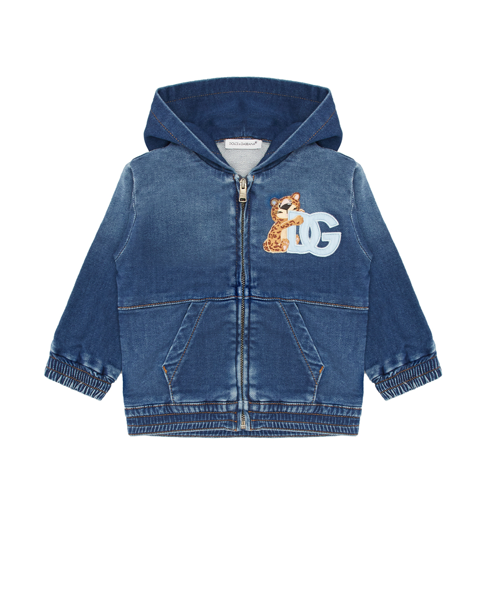 Дитяче джинсове худі (костюм) Dolce&Gabbana Kids L1JWGI-G7HX4, синій колір • Купити в інтернет-магазині Kameron