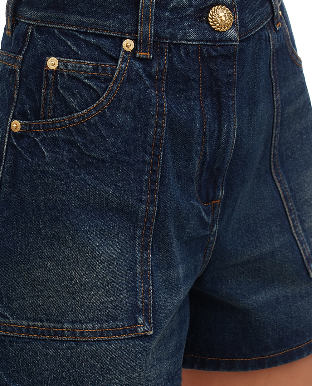 Шорти джинсові Balmain BF0MA106DD63, синій колір • Купити в інтернет-магазині Kameron