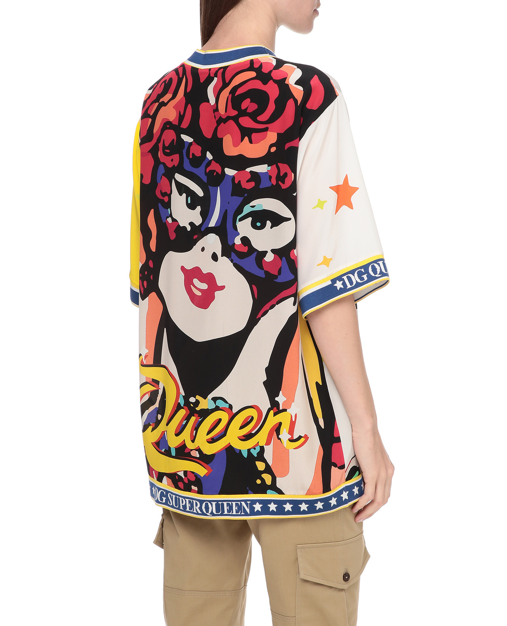 Шелковая футболка Dolce&Gabbana F8L16T-G7ROL, разноцветный цвет • Купить в интернет-магазине Kameron