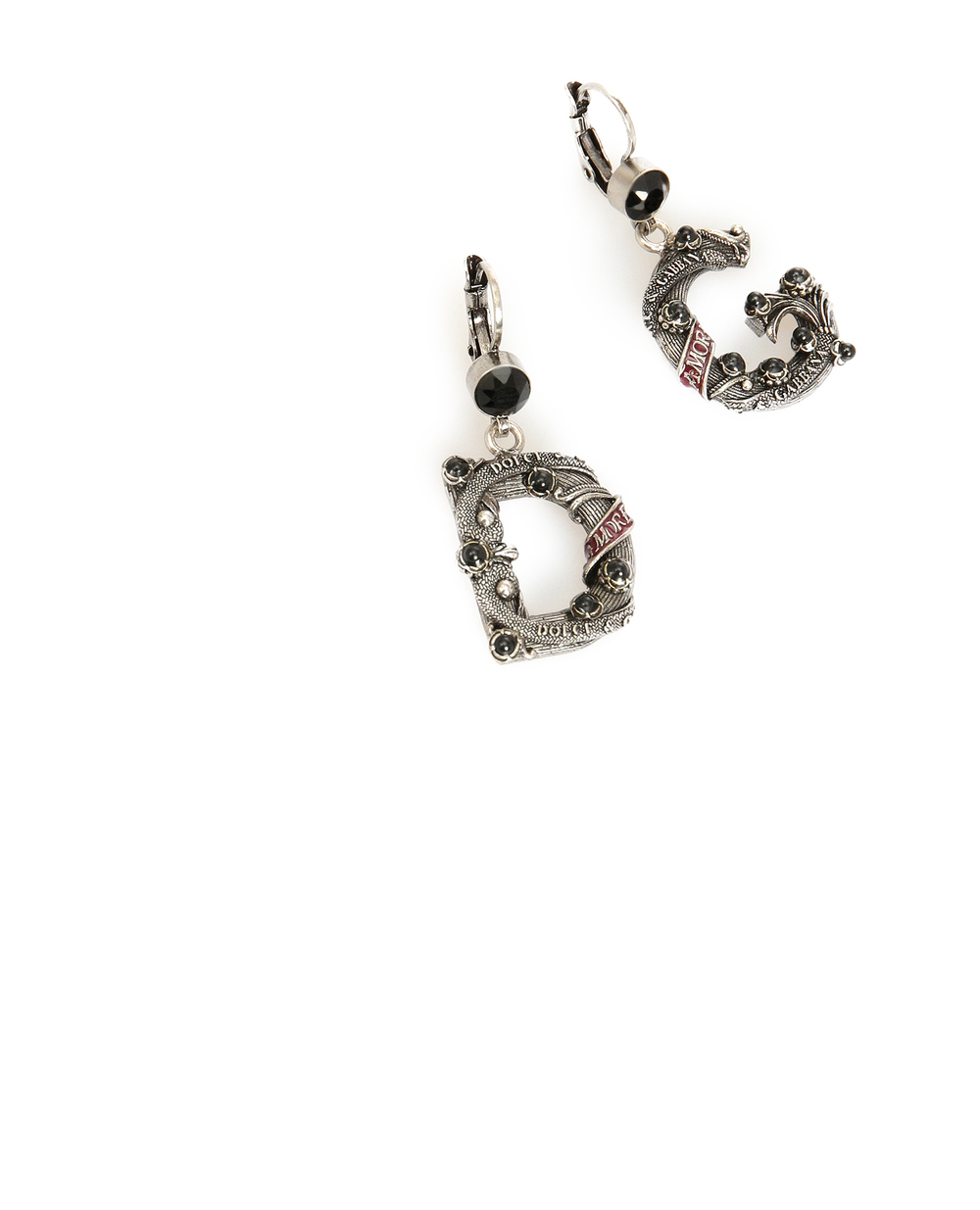 Сережки Dolce&Gabbana WEM6M7-W1111, чорний колір • Купити в інтернет-магазині Kameron