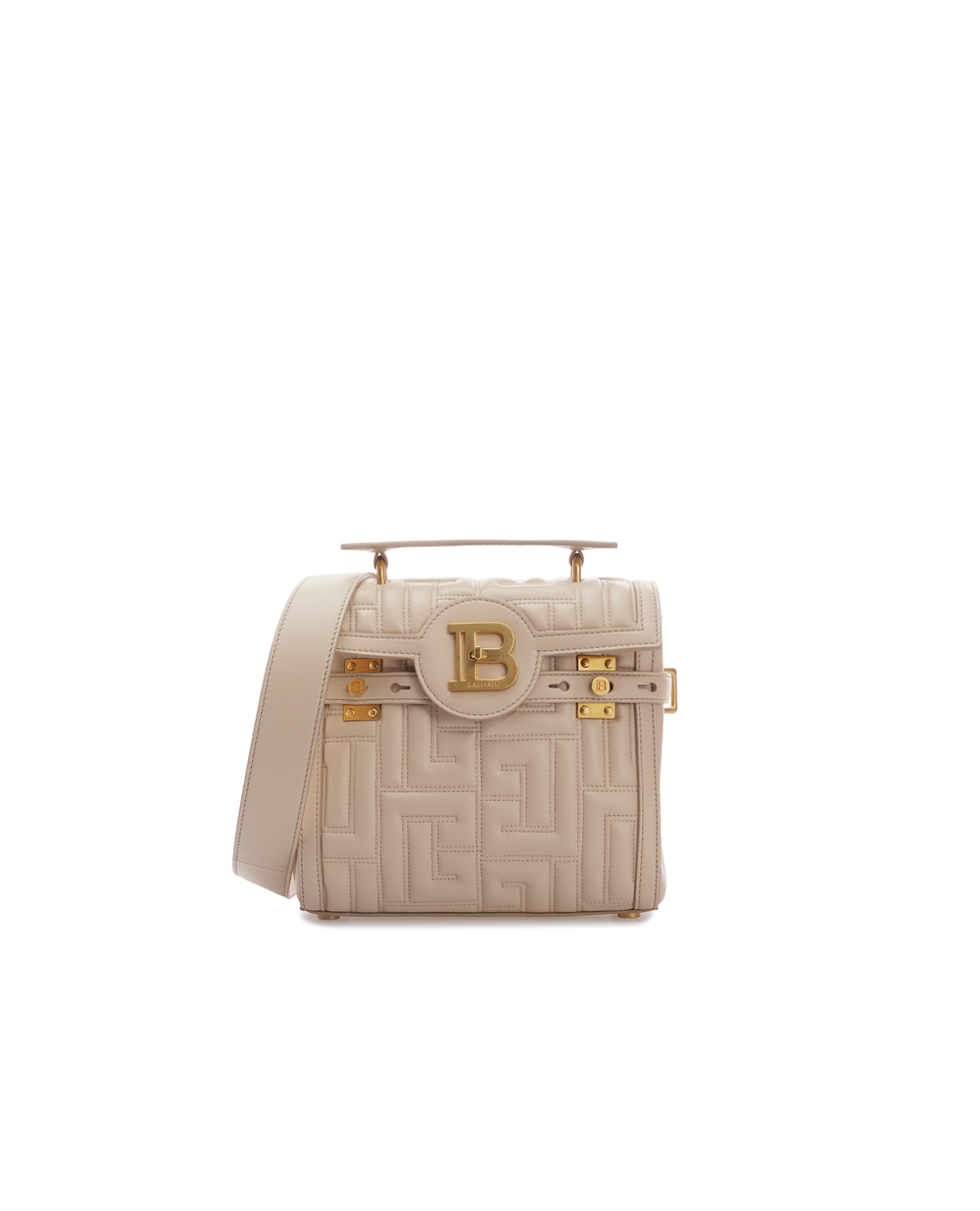 Шкіряна сумка B-Buzz 23 Balmain AN0DB530LNDV, бежевий колір • Купити в інтернет-магазині Kameron