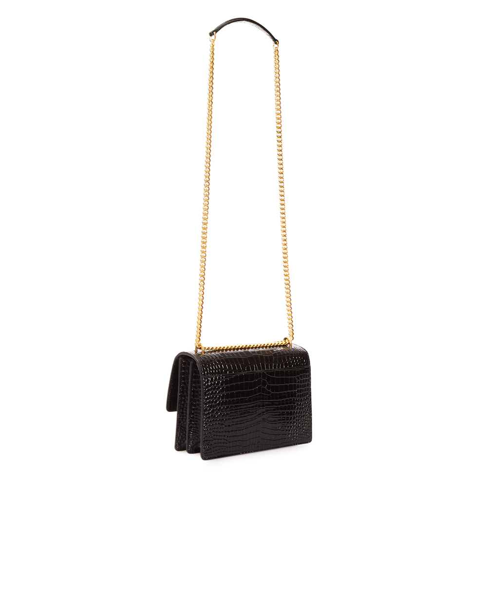 Шкіряна сумка Sunset Medium Saint Laurent 442906-DND0J, чорний колір • Купити в інтернет-магазині Kameron