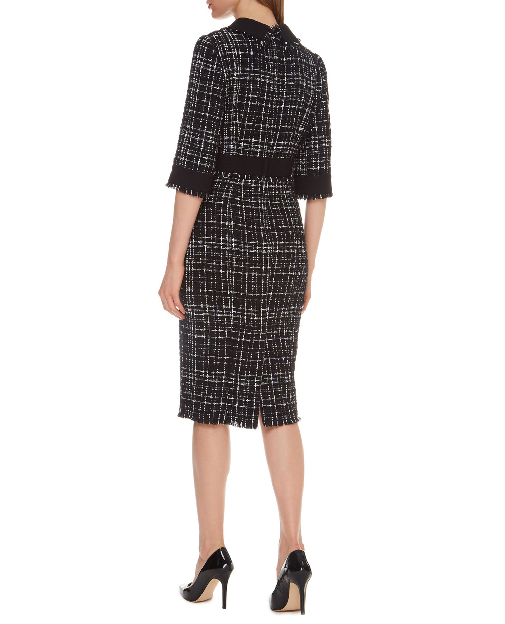 Твидовое платье Dolce&Gabbana F6J0IT-FMMFS, черный цвет • Купить в интернет-магазине Kameron