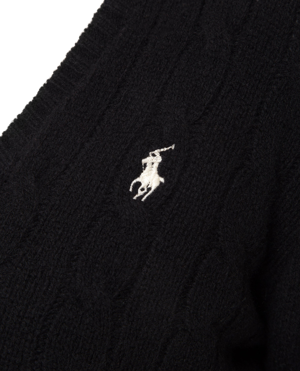 Вовняний пуловер Polo Ralph Lauren 211508656001, чорний колір • Купити в інтернет-магазині Kameron