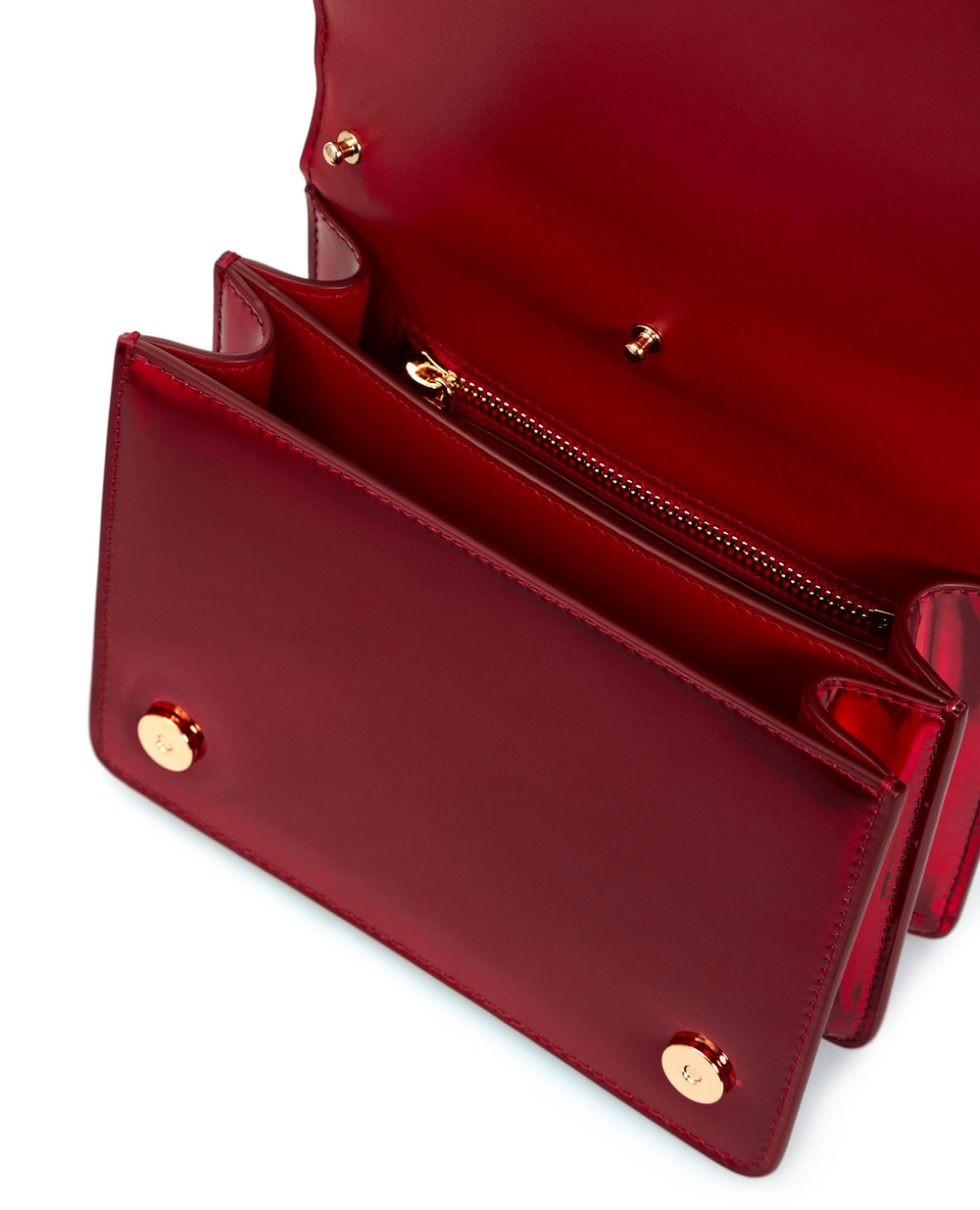Кожаная сумка 3.5 Dolce&Gabbana BB7078-AQ495, красный цвет • Купить в интернет-магазине Kameron
