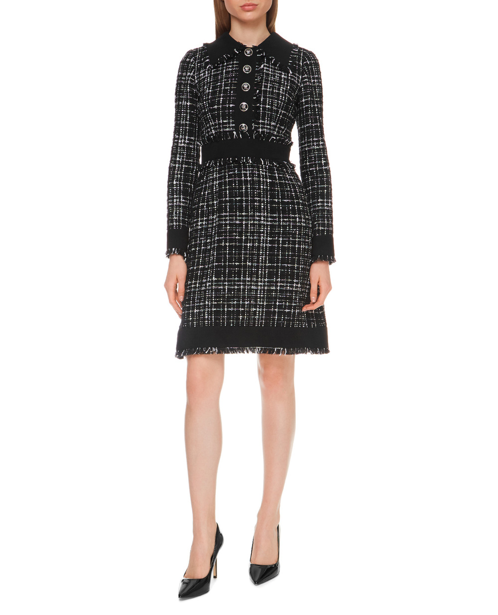 Твидовое платье Dolce&Gabbana F6H1WT-FMMFS, черный цвет • Купить в интернет-магазине Kameron