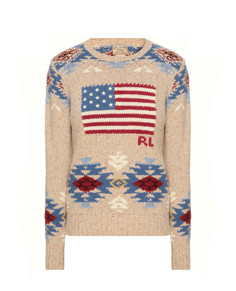 Шерстяной свитер Polo Ralph Lauren 211801531001, разноцветный цвет • Купить в интернет-магазине Kameron