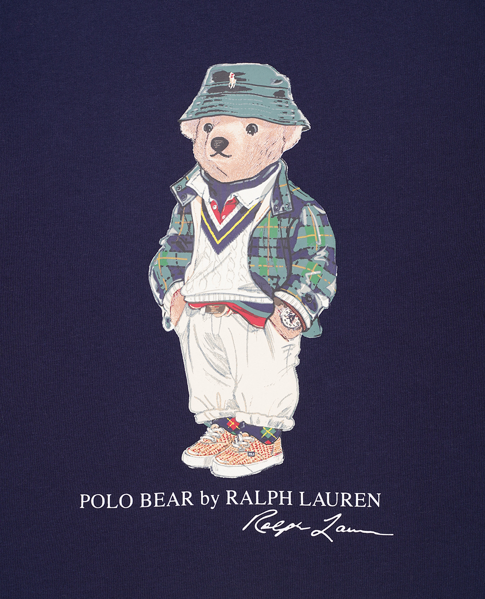 Детский трикотажный лонгслив Polo Bear Polo Ralph Lauren Kids 322883620003, темно-синий цвет • Купить в интернет-магазине Kameron