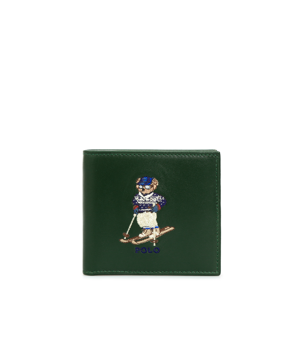 Шкіряний гаманець Polo Ralph Lauren 405851431001, зелений колір • Купити в інтернет-магазині Kameron