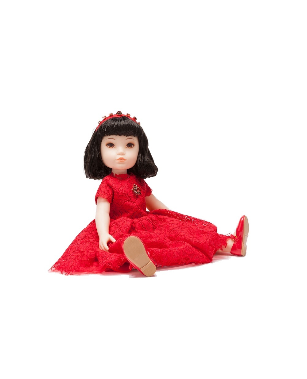 Лялька із сукнею з мереживом Dolce&Gabbana LCJA18-G7VAW, красный колір • Купити в інтернет-магазині Kameron