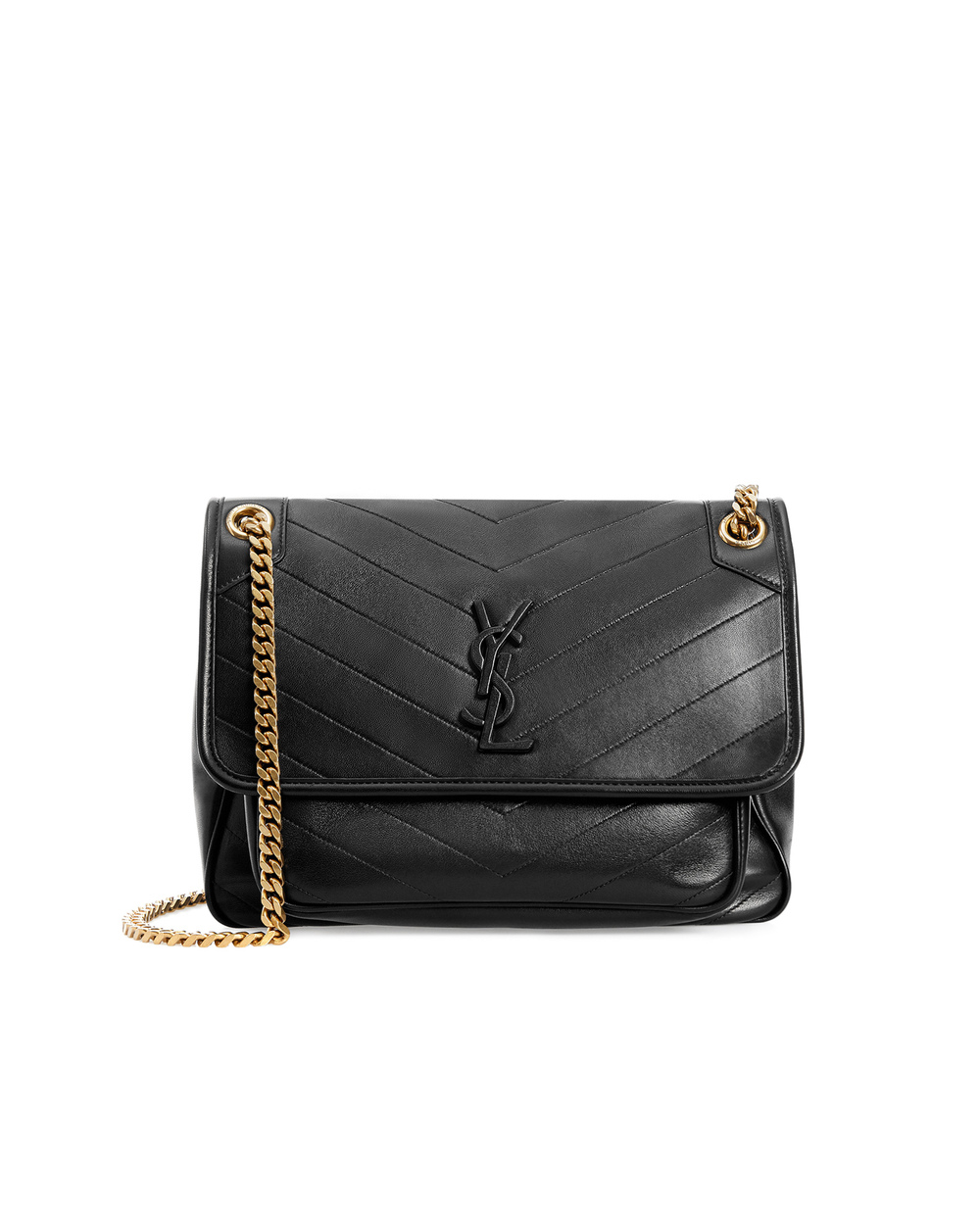 Шкіряна сумка Niki Medium Saint Laurent 633158-1EL07, чорний колір • Купити в інтернет-магазині Kameron