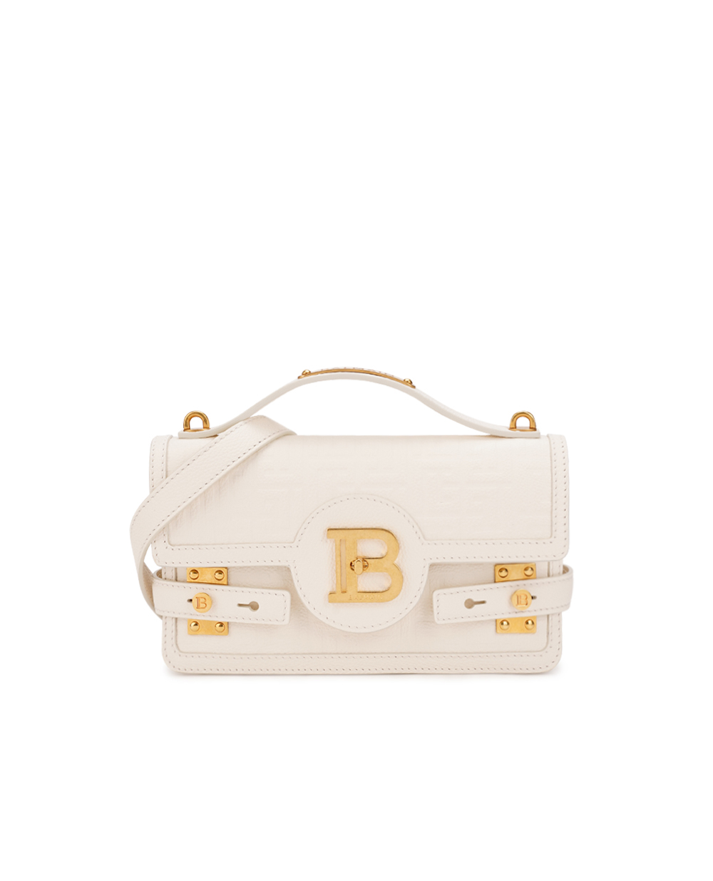 Кожаная сумка B-Buzz Balmain CN1DA829LPSE, белый цвет • Купить в интернет-магазине Kameron