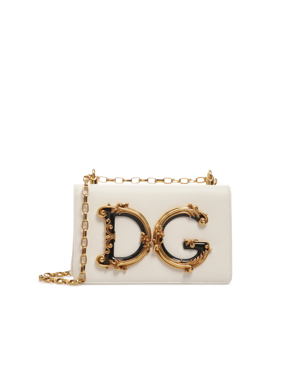 Шкіряна сумка DG Girls Medium Dolce&Gabbana BB6498-AZ801, білий колір • Купити в інтернет-магазині Kameron
