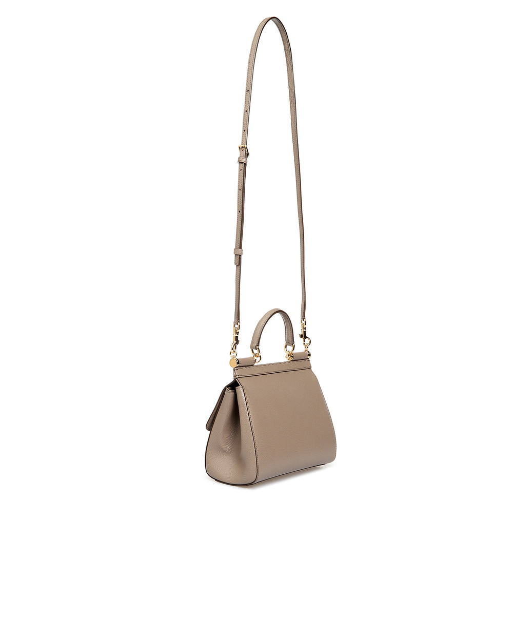 Кожаная сумка Sicily Medium Dolce&Gabbana BB6003-A1001, серый цвет • Купить в интернет-магазине Kameron