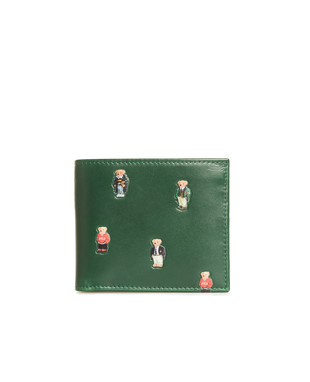 Шкіряний гаманець Polo Ralph Lauren 405826008003, зелений колір • Купити в інтернет-магазині Kameron