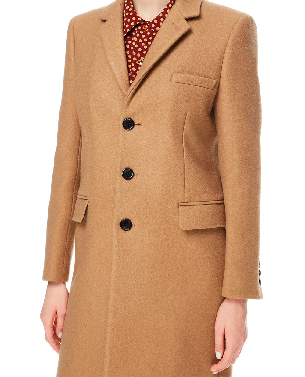 Кашемировое пальто Saint Laurent 517798-Y143V, бежевый цвет • Купить в интернет-магазине Kameron
