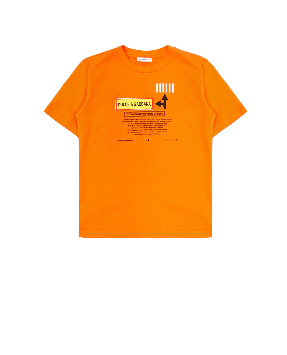 Футболка Dolce&Gabbana Kids L4JTDM-G7A7W-S, оранжевый цвет • Купить в интернет-магазине Kameron