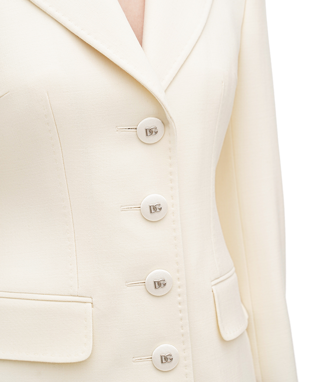 Жакет Dolce&Gabbana F27ADT-GDB9M, білий колір • Купити в інтернет-магазині Kameron