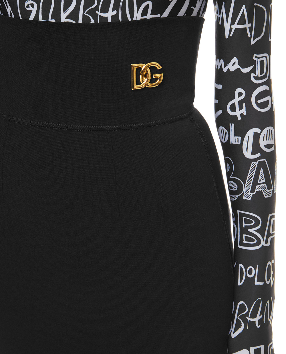 Спідниця Dolce&Gabbana F4B4IT-FUGKG, чорний колір • Купити в інтернет-магазині Kameron