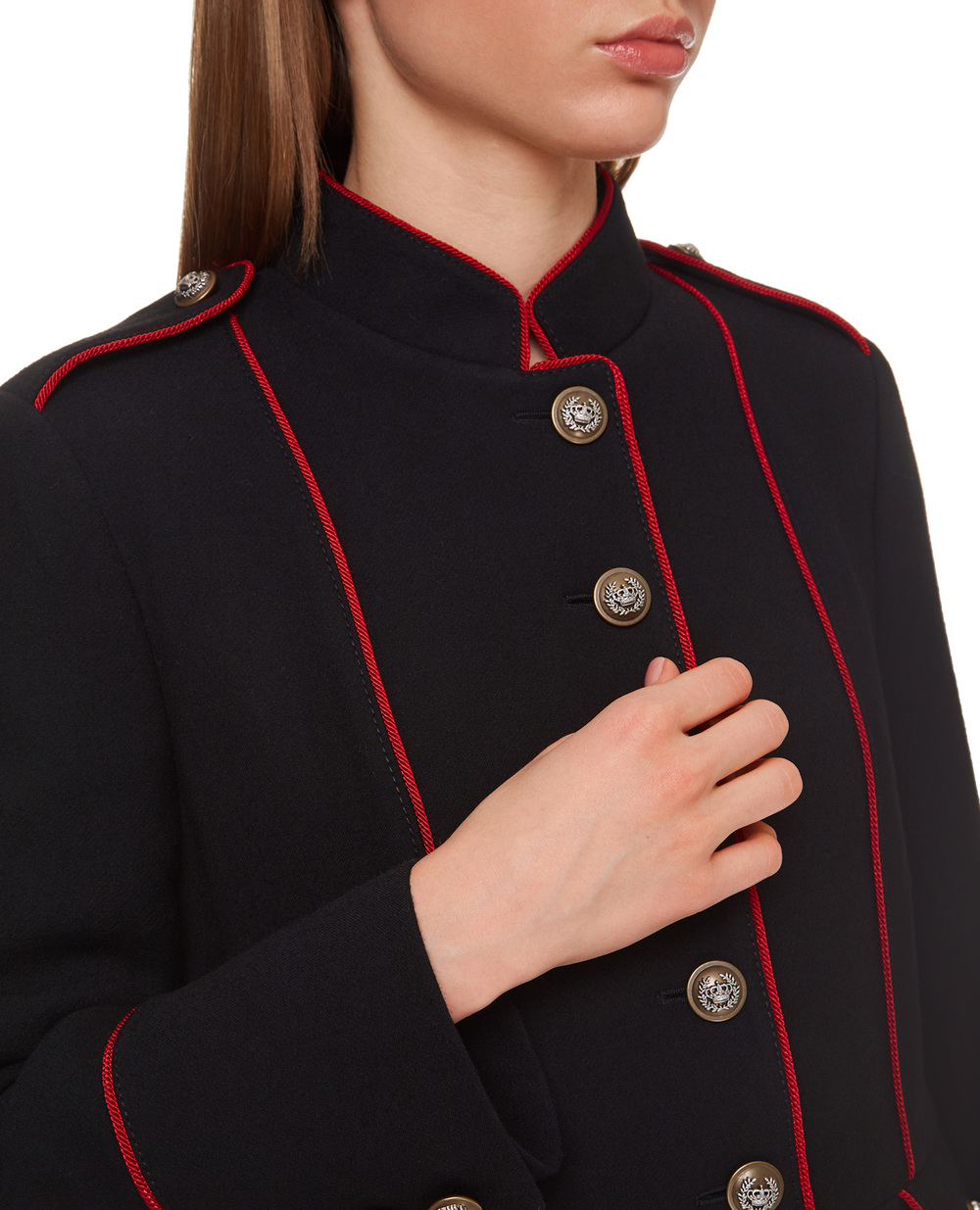Вовняне пальто Dolce&Gabbana F0Z17T-FU2C0, чорний колір • Купити в інтернет-магазині Kameron