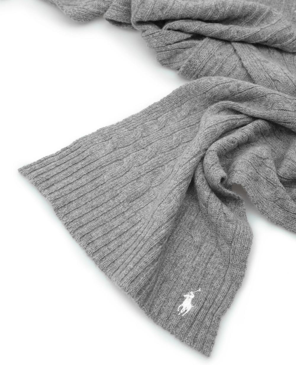 Вовняний шарф Polo Ralph Lauren 455858417002, сірий колір • Купити в інтернет-магазині Kameron