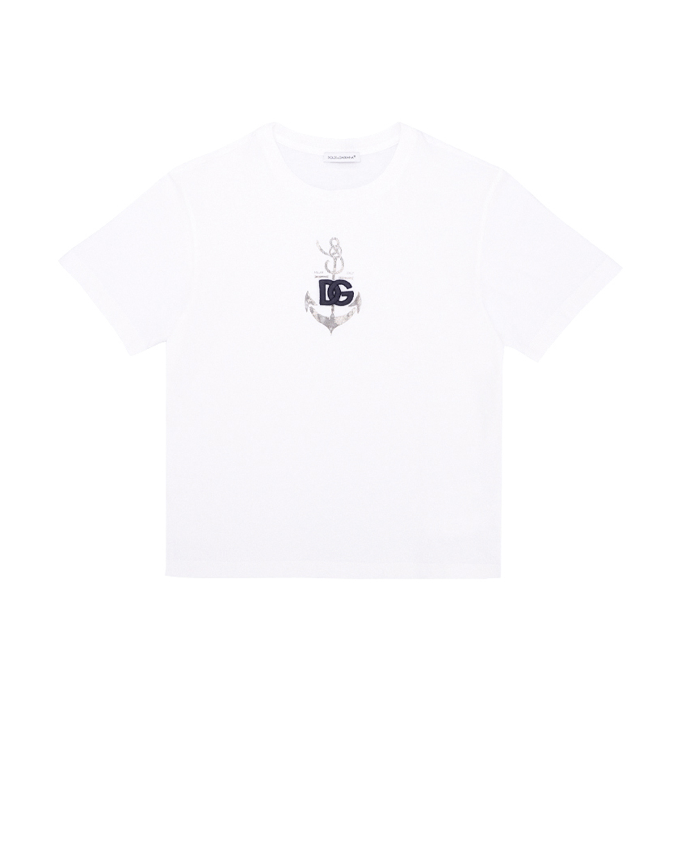 Детская футболка Dolce&Gabbana Kids L4JTEY-G7L0A-B, белый цвет • Купить в интернет-магазине Kameron