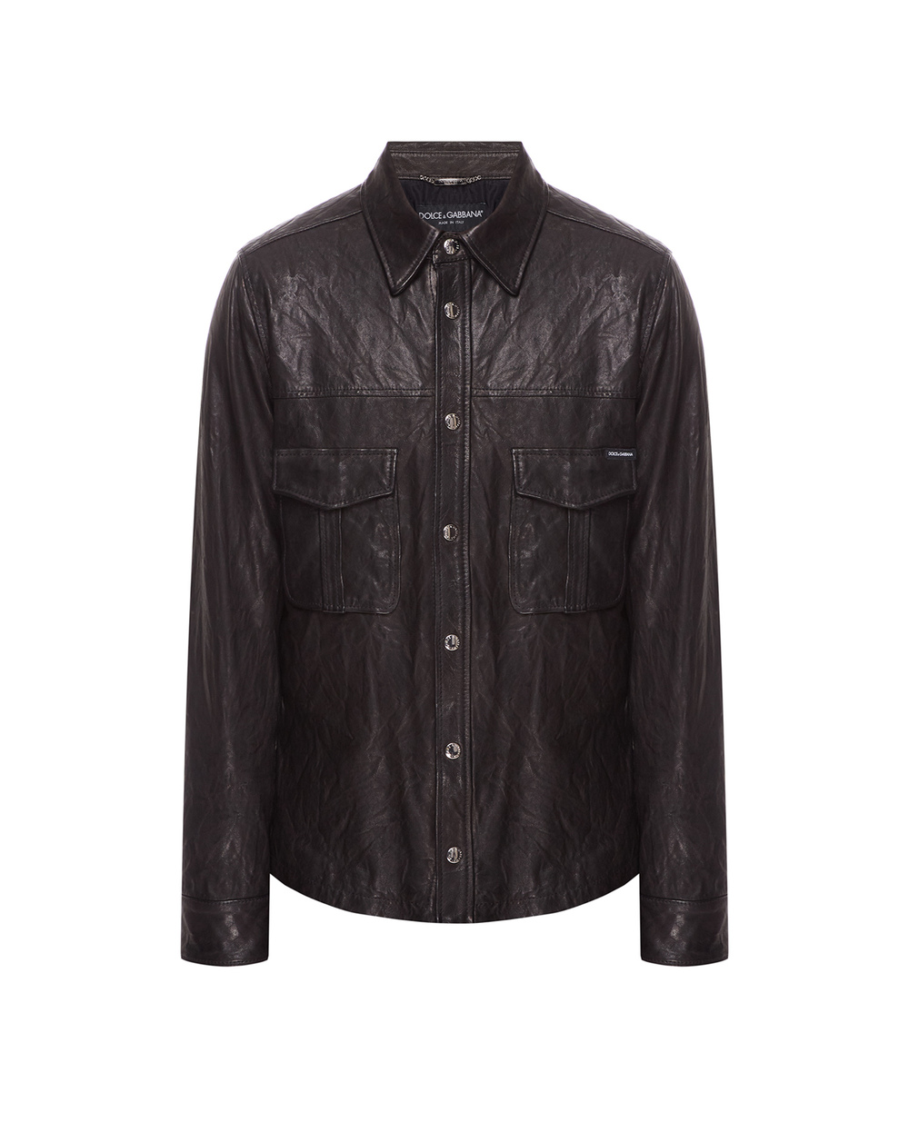 Куртка кожаная Dolce&Gabbana G5JY8L-GF084, коричневый цвет • Купить в интернет-магазине Kameron