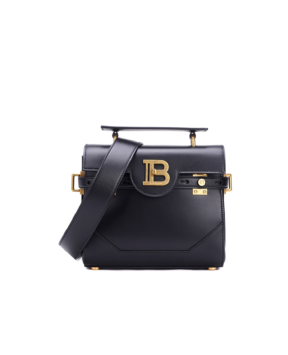 Шкіряна сумка B-Buzz 23 Balmain BN0DB526LAVE, чорний колір • Купити в інтернет-магазині Kameron
