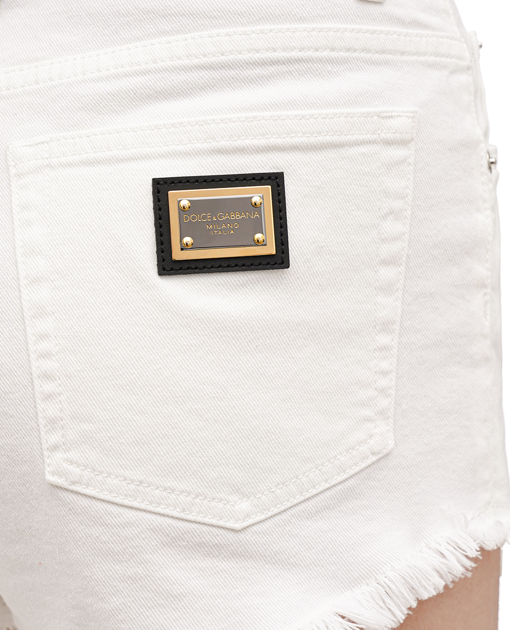 Джинсовые шорты Dolce&Gabbana FTB47D-G8GF5, белый цвет • Купить в интернет-магазине Kameron
