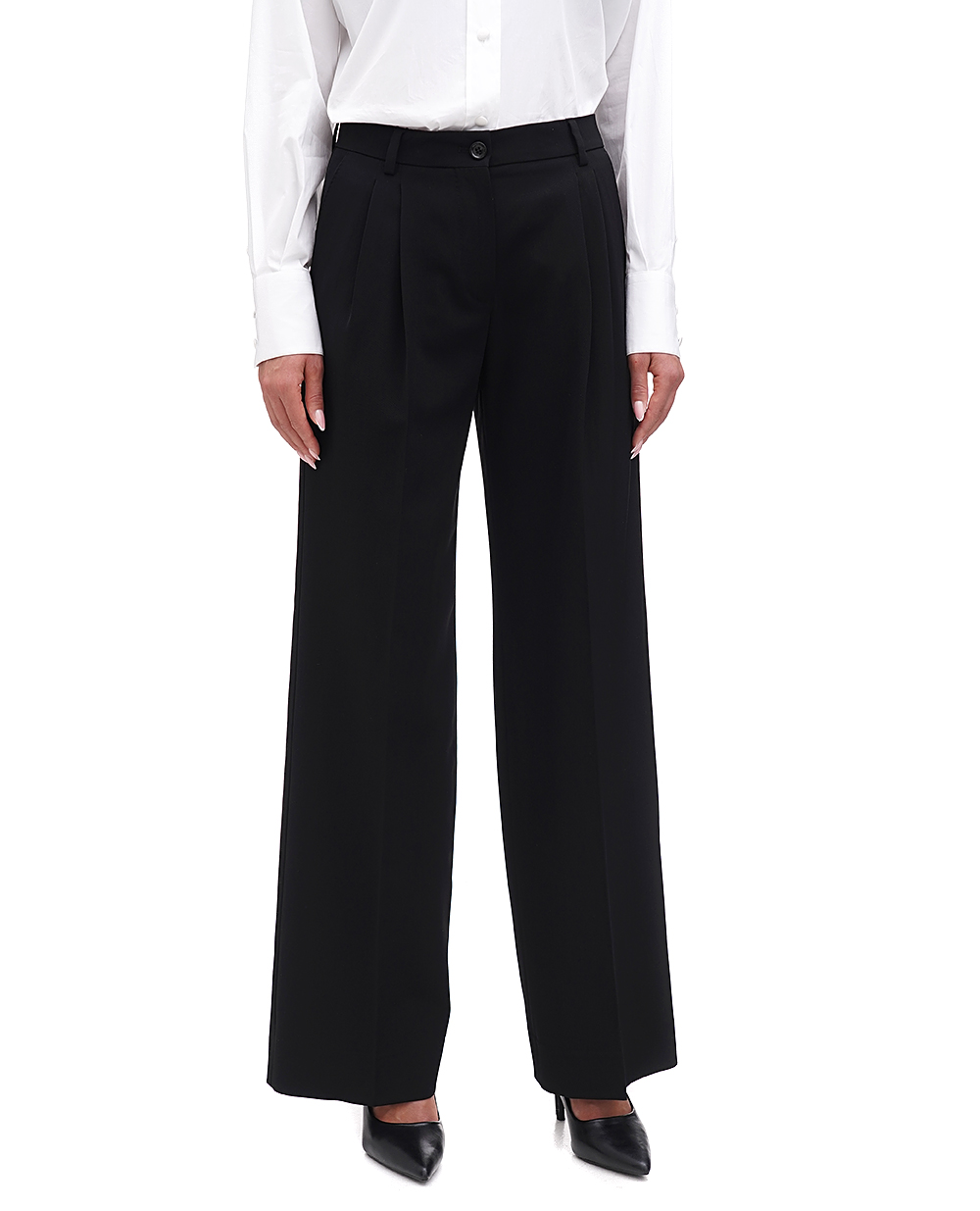 Вовняні штани Dolce&Gabbana FTC17T-FUBGB, чорний колір • Купити в інтернет-магазині Kameron