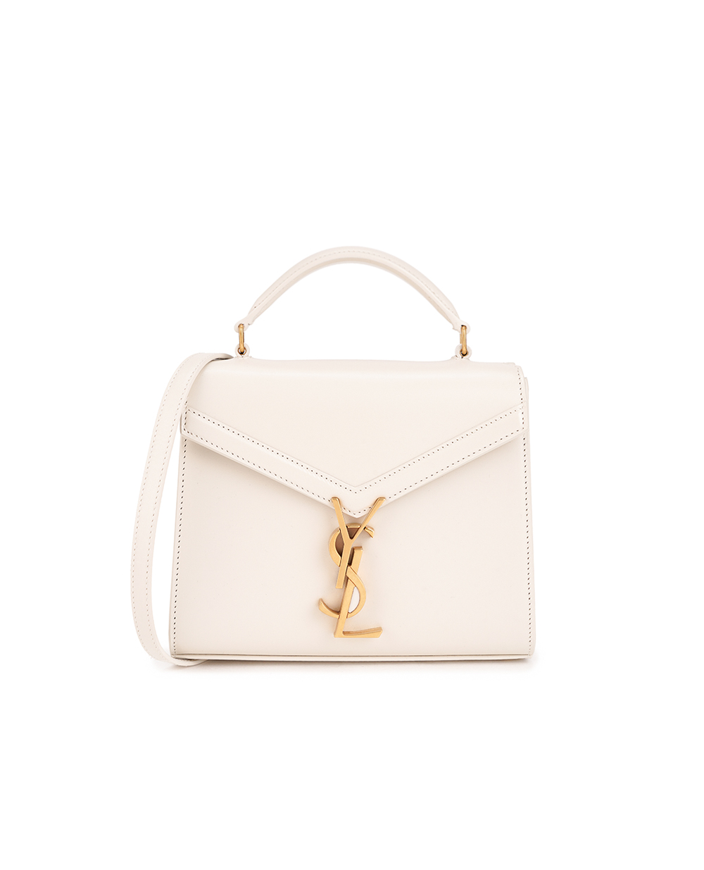 Кожаная сумка Cassandra Mini Saint Laurent 623930-0SX0W, бежевый цвет • Купить в интернет-магазине Kameron