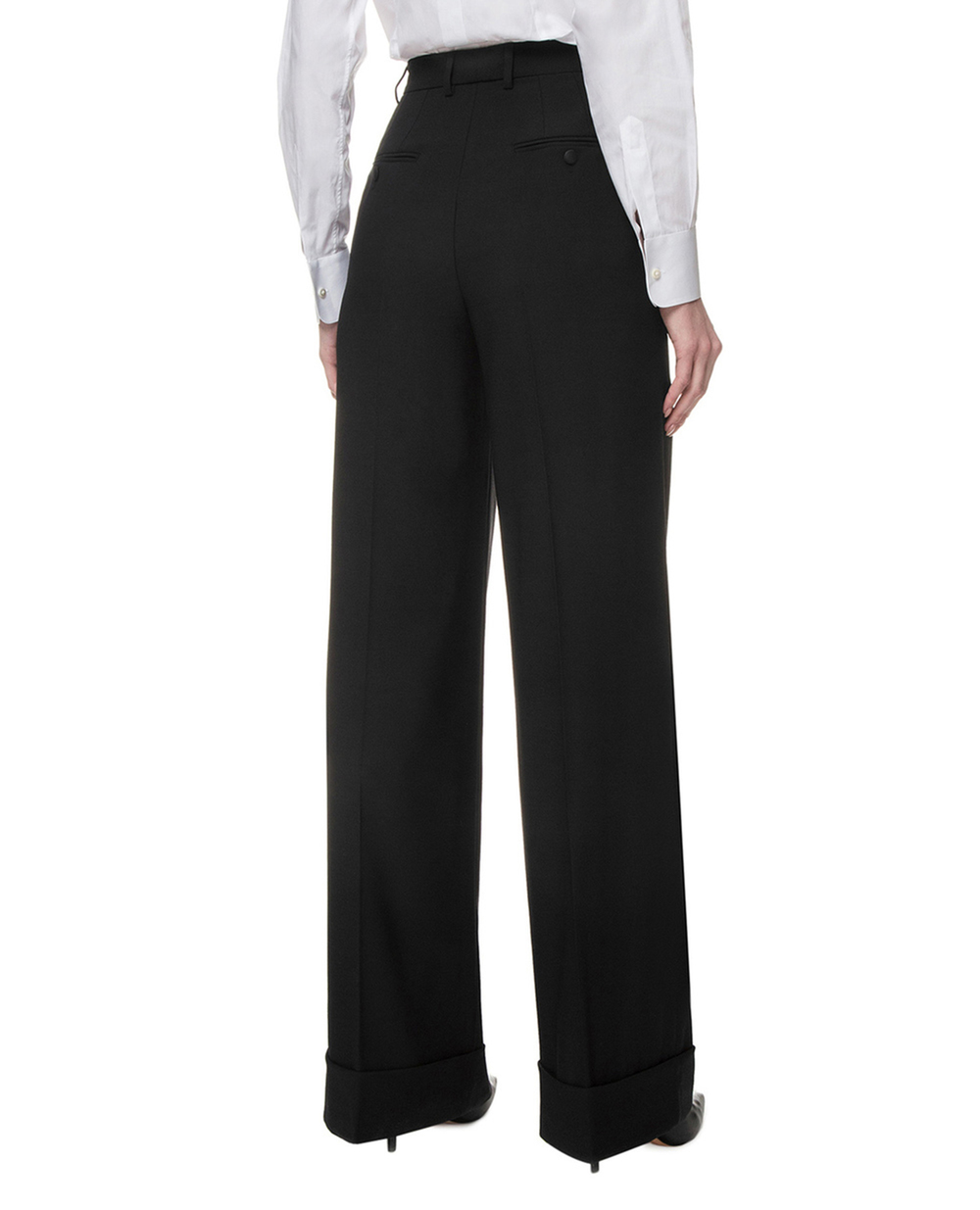 Вовняні штани Dolce&Gabbana FTBMPT-FUCEG, чорний колір • Купити в інтернет-магазині Kameron