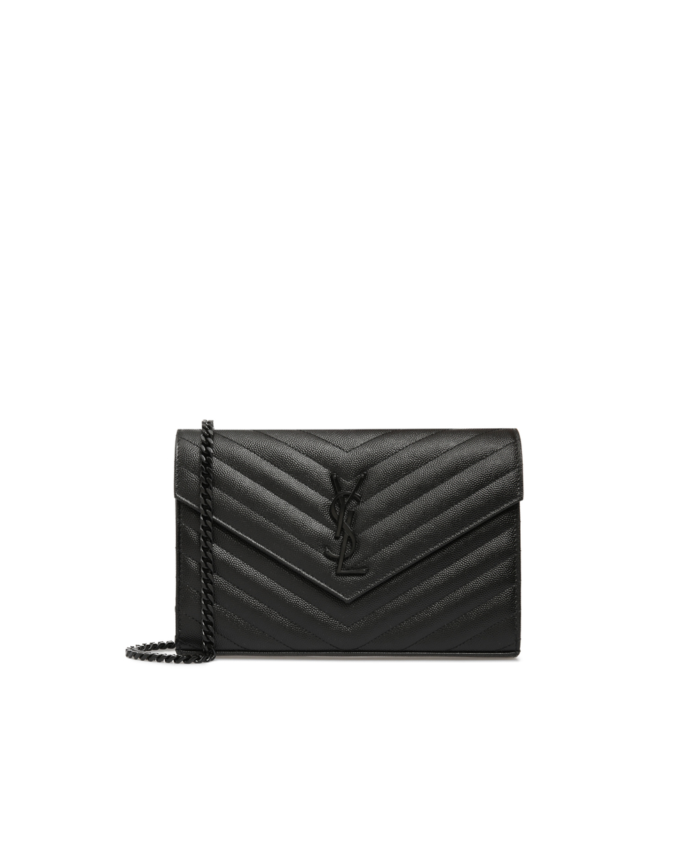 Кожаная сумка Envelope Saint Laurent 393953-BOW08-, черный цвет • Купить в интернет-магазине Kameron