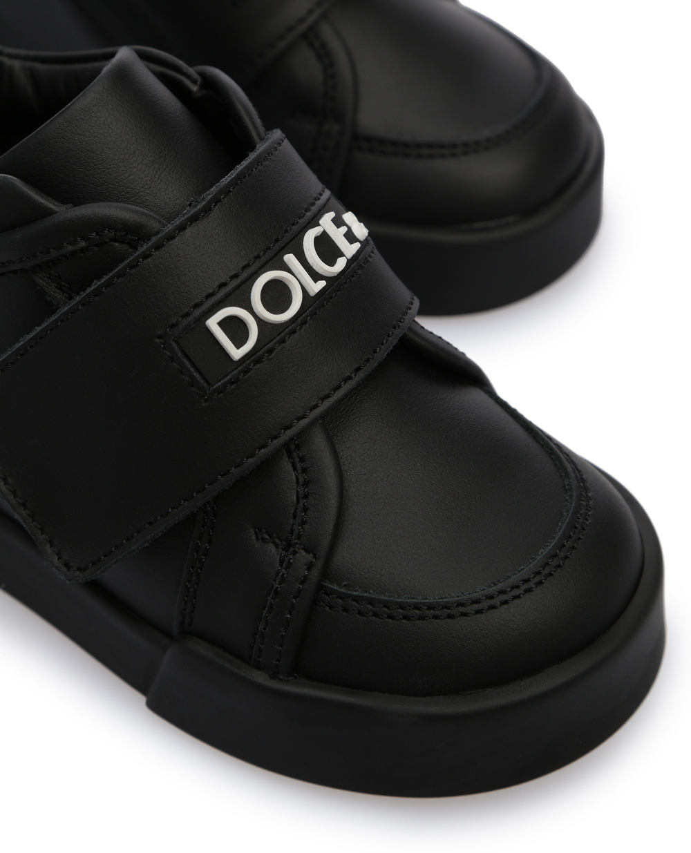 Шкіряні снікери Dolce&Gabbana Kids DN0120-A3444, чорний колір • Купити в інтернет-магазині Kameron