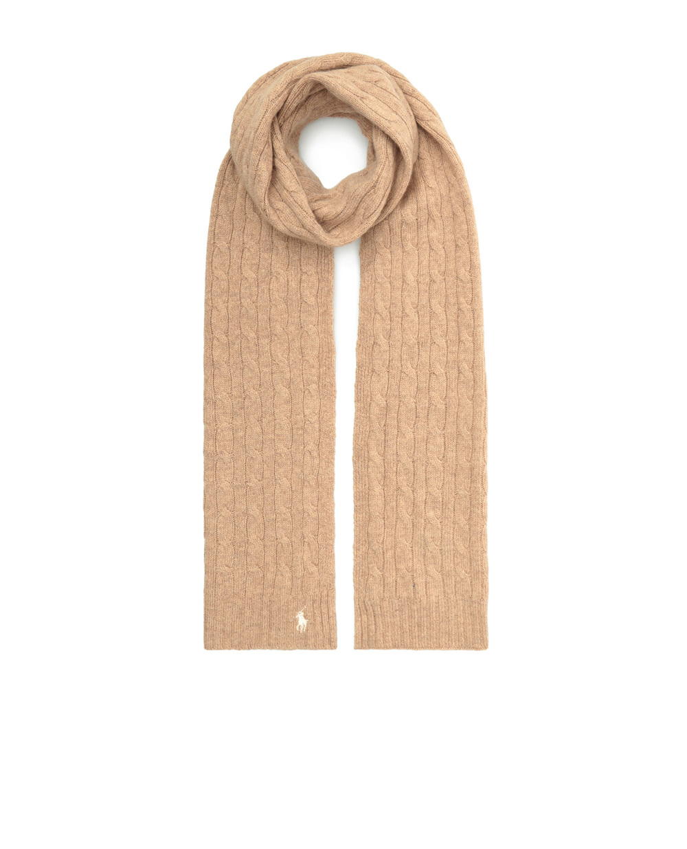 Шерстяной шарф Polo Ralph Lauren 455858417004, бежевый цвет • Купить в интернет-магазине Kameron