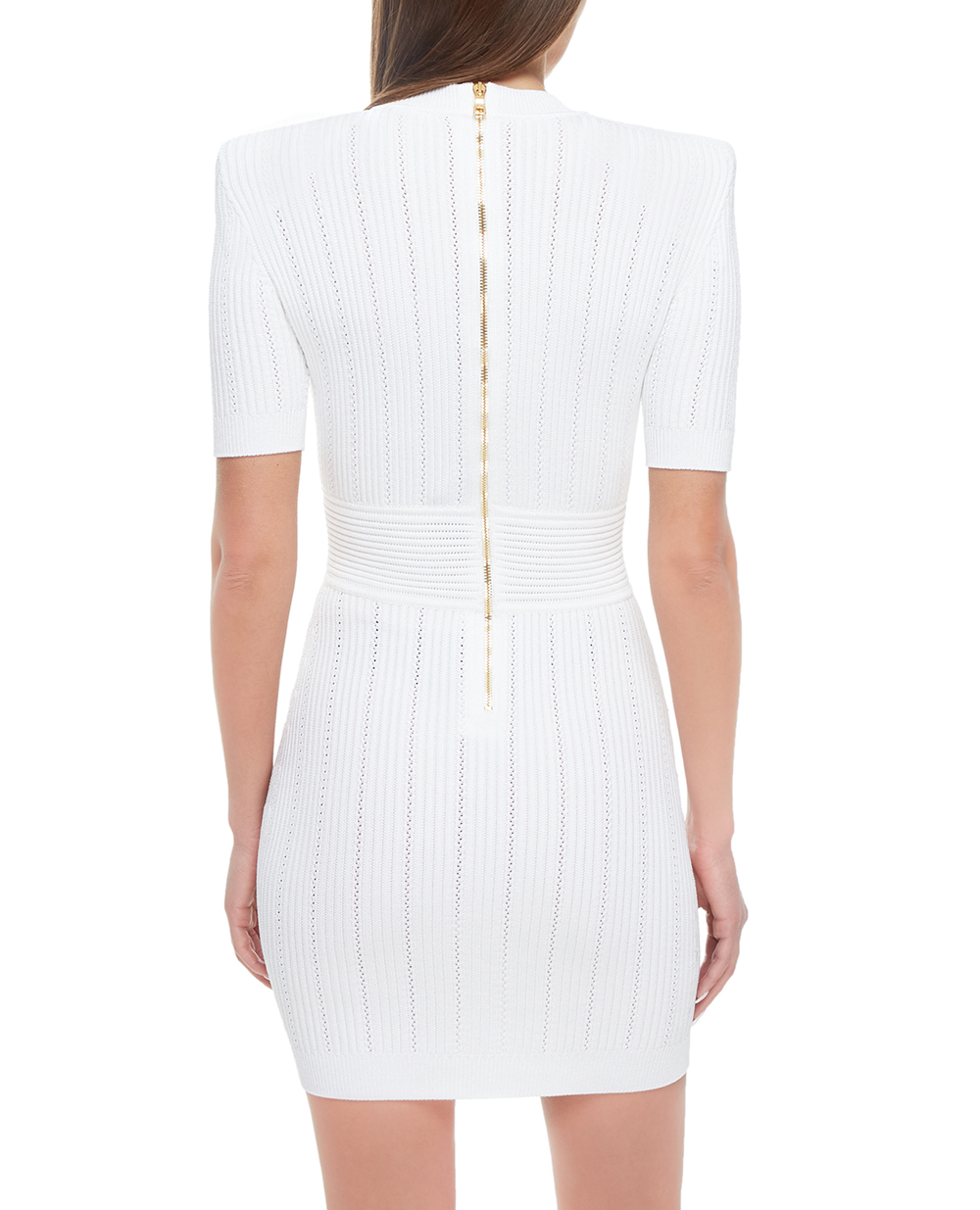 Сукня Balmain AF1R6030KB39, білий колір • Купити в інтернет-магазині Kameron
