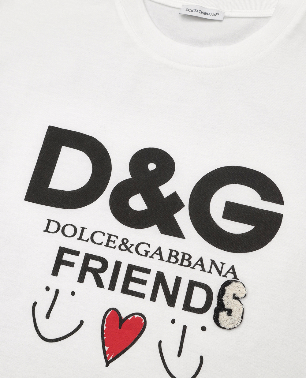 Детская футболка Dolce&Gabbana Kids L5JTBT-G7QDX-B, белый цвет • Купить в интернет-магазине Kameron