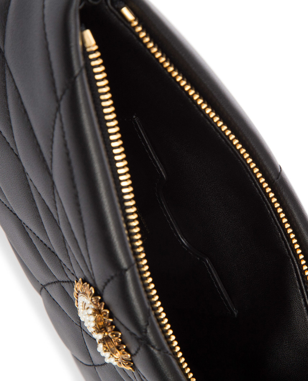 Шкіряний клатч Devotion Dolce&Gabbana BI1271-AV967, чорний колір • Купити в інтернет-магазині Kameron