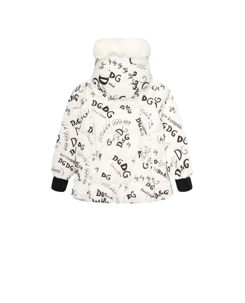 Пуховик Dolce&Gabbana Kids L5JBIC-FSSER-B, білий колір • Купити в інтернет-магазині Kameron