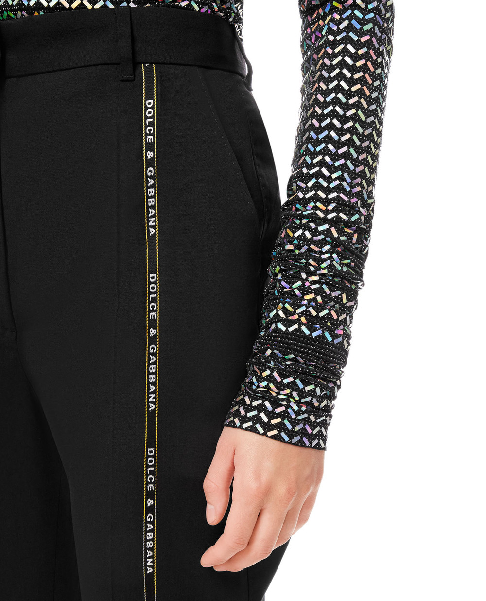 Шерстяные брюки Dolce&Gabbana FTAM2T-FUBEF, черный цвет • Купить в интернет-магазине Kameron