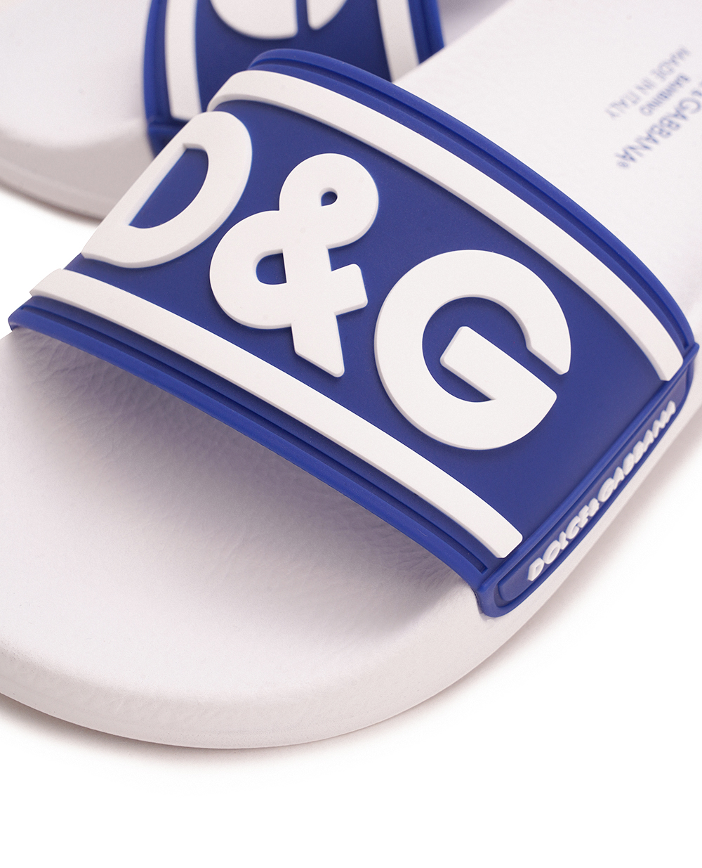 Дитячі слайдери Dolce&Gabbana Kids DD0320-AQ858-M, білий колір • Купити в інтернет-магазині Kameron