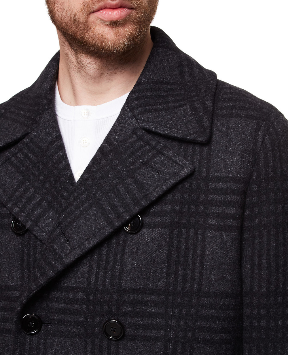 Шерстяное пальто Dolce&Gabbana G023RT-FQ7BD, серый цвет • Купить в интернет-магазине Kameron