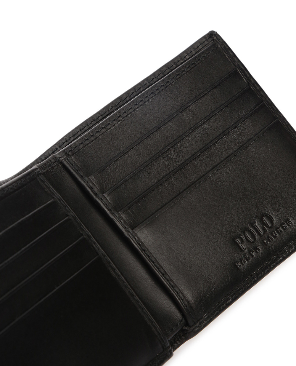 Кожаный кошелек Polo Ralph Lauren 405727788003, черный цвет • Купить в интернет-магазине Kameron