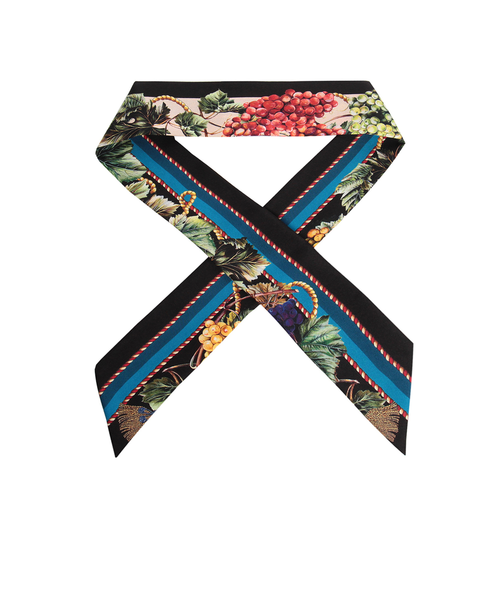 Шовковий шарф Dolce&Gabbana FS215A-GDW05, чорний колір • Купити в інтернет-магазині Kameron