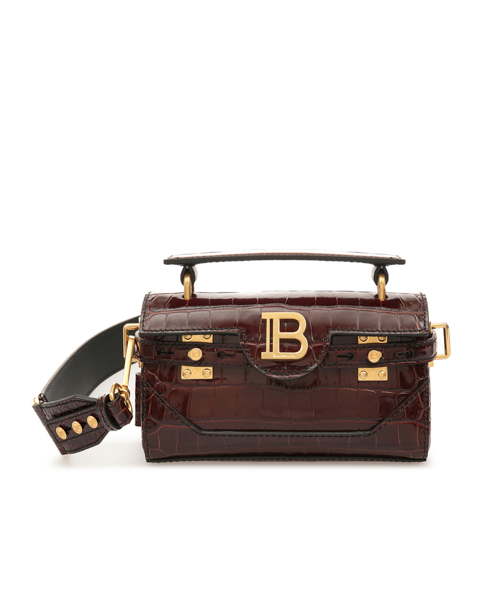 Кожаная сумка B-Buzz 19 Balmain UN0S525LVCW, коричневый цвет • Купить в интернет-магазине Kameron